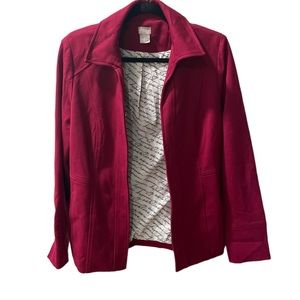 NWOT Chico's Red Jacket w/ Clasp Close-Size 0 (US 4)